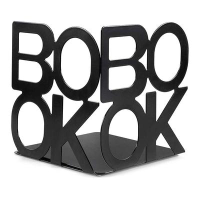 BOE010 Esselte Metal Bookends Nonskid Letter Pattern Book Ends