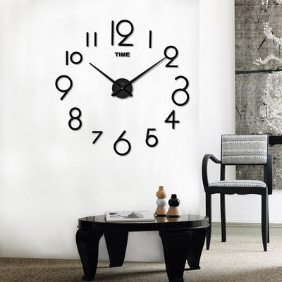 WLC008 Freedom Nail-free Art Creative Clock Simple DIY Silent 3D Metal Clock