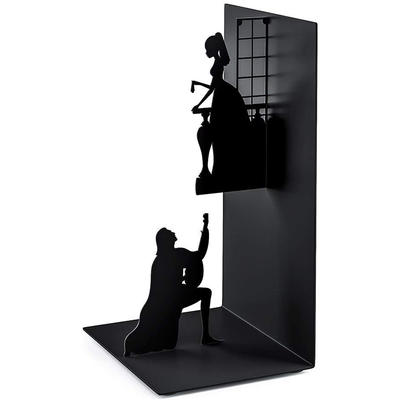 BOE017 Romeo Romeo & Juliet Metal bookend. Inspired by The Work of Shakespeare