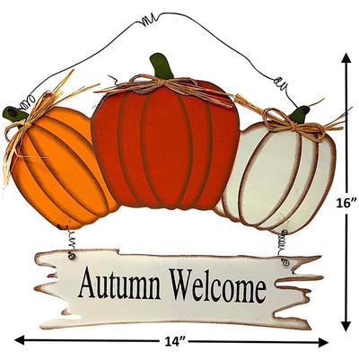 WLA013 Grenner Pumpkin Decoration Fall Harvest Thanksgiving Door Wall Room Decor