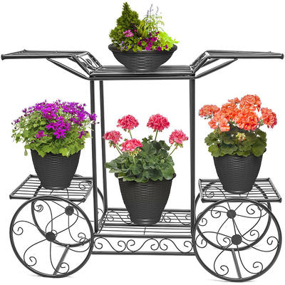 PFS001 Prettee Garden Cart Stand & Flower Pot Plant Holder Display Rack
