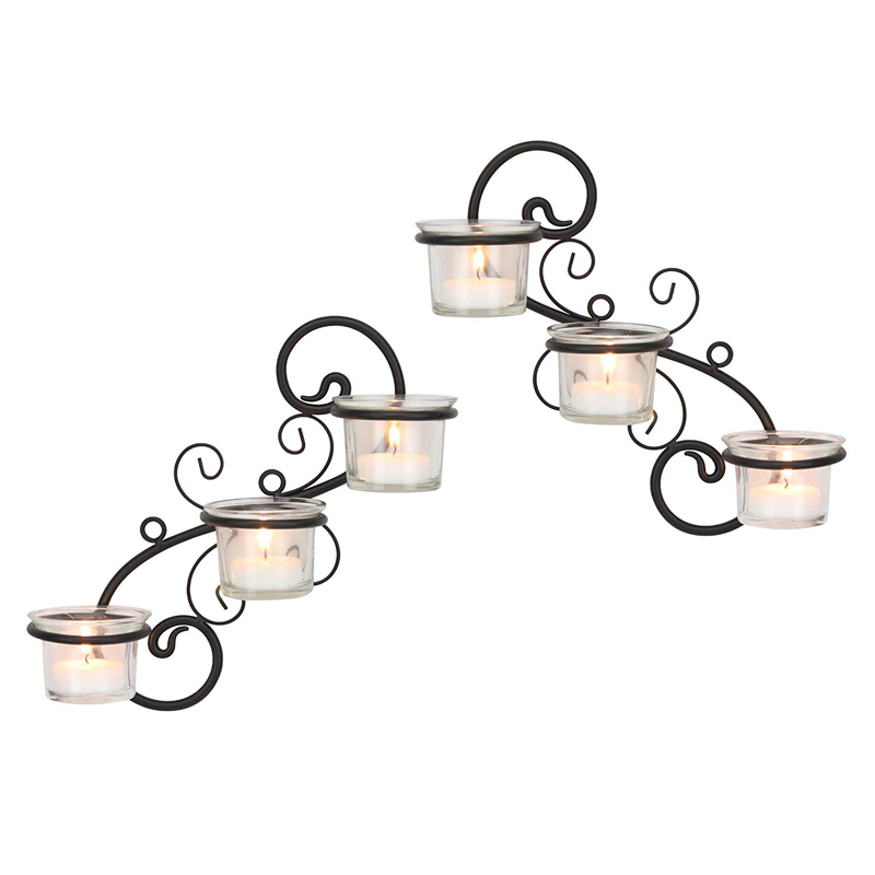 CDH010 Poetrimy Decorative Tea Light Candle Holder Wall Sconce Set