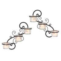 CDH010 Poetrimy Decorative Tea Light Candle Holder Wall Sconce Set