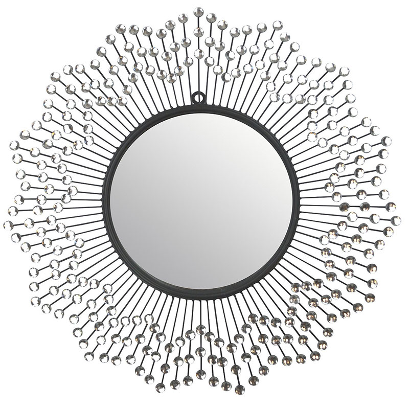 MWM006 Windeev Celebration Metal Wall Mirror Round Decorative Mirror for Living Room and Office Space