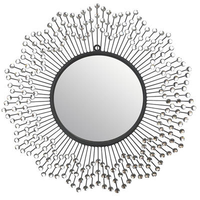 MWM006 Windeev Celebration Metal Wall Mirror Round Decorative Mirror for Living Room and Office Space
