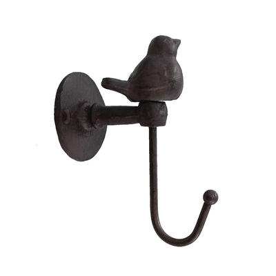 MWH009 Haderea Decorative Cute Metal Bird Wall Mounted Hook for Hanging Pet Leashes Coats Scarfs Bags Keys Caps Hats Towels Cast Iron Metal